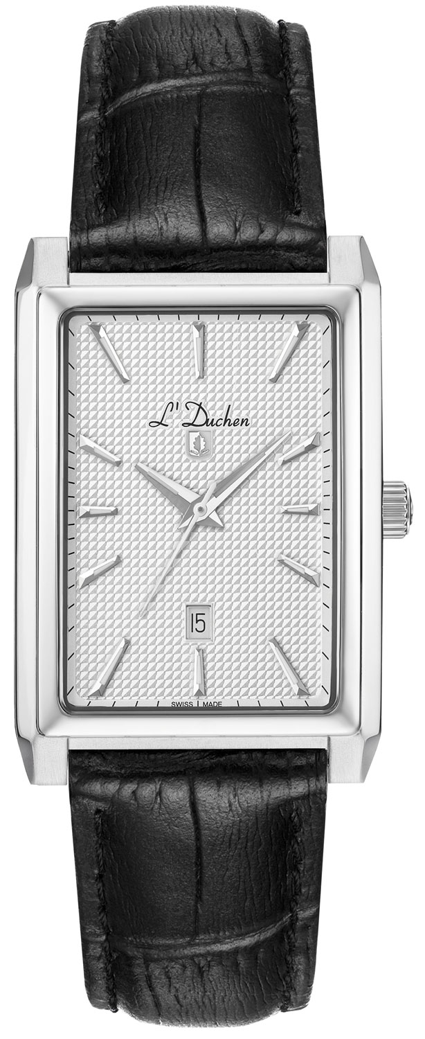 Мужские часы L`Duchen Adventure D 601.11.33, механизм кварцевый, циферблат белый, браслет кожа — Изображение 1